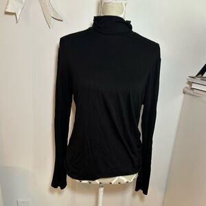 Black Turtleneck Women's Top